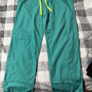 Men's Green Pants with Yellow Drawstring